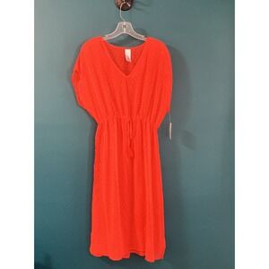 Time and Tru Red Swim Coverup